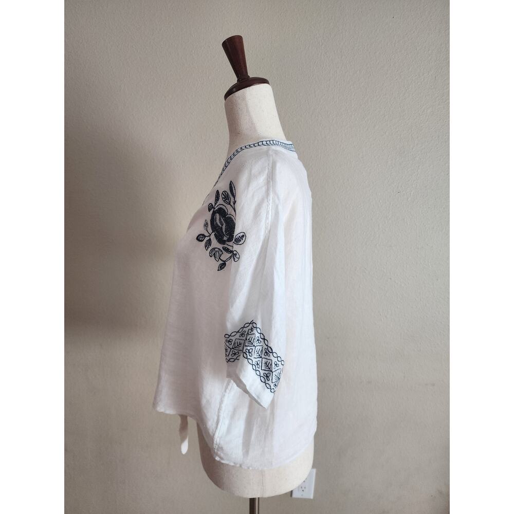 Rails Linen Women's Floral Embroidered Top SZ Small Boho - Picture 3 of 10